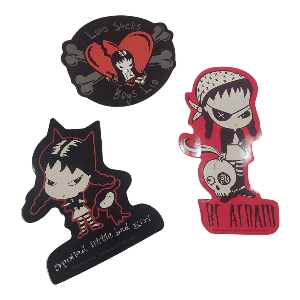 3 Emily Strange Stickers New